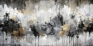 Grunge Textured Ink, Acrylic Smear Blot Painting Wall photo