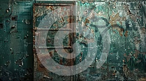 Grunge Textured Metal Door