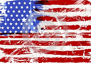 Grunge USA flag, distressed