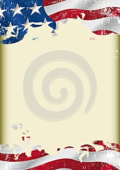 Grunge USA flag