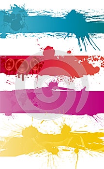 Grunge vector backgrounds set