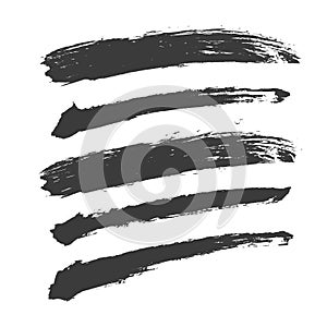 Set of Grunge Textured Hand-drawn Vector Brushes