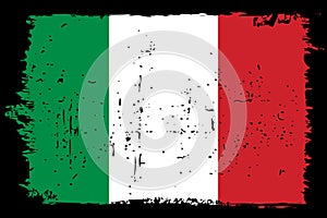 Grunge vector flag of Italy