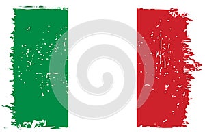 Grunge vector flag of Italy