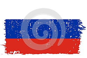 Grunge vector flag of Russia