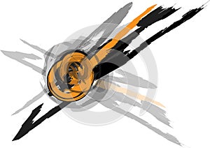 Grunge vector splash circle design