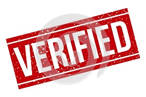 Verified Rubber Grunge Stamp. Verified Stamp Seal Ã¢â¬â Vector