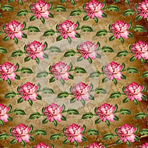 Grunge vintage background with flowers