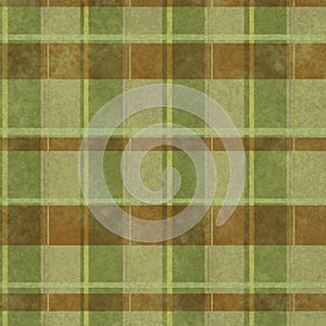 Grunge vintage distressed dark green and brown vertical and horizontal stripes pattern