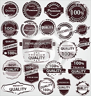 Grunge Vintage Quality Labels