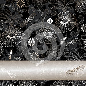 Grunge vintage silvery frame