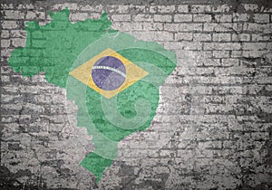 Grunge wall Brazil