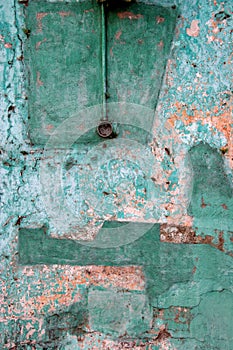 Grunge wall with peeling paint