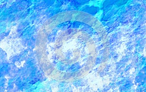 Grunge water blue cracked marble textured background with old lines