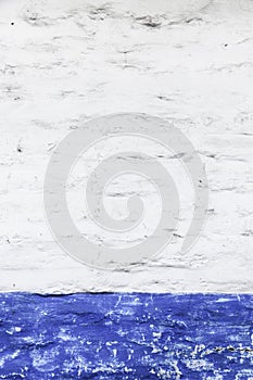 Grunge white and blue wall