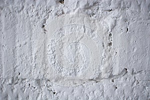 The grunge white concrete old texture wall