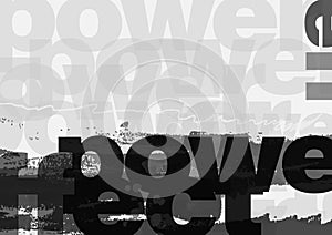 Grunge Word Texture Abstract Background Vector. Scratch magazine pattern, urban street graffiti art.