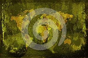 Grunge world map