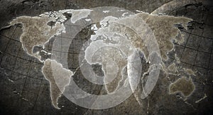 Grunge World map background