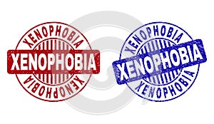 Grunge XENOPHOBIA Textured Round Watermarks