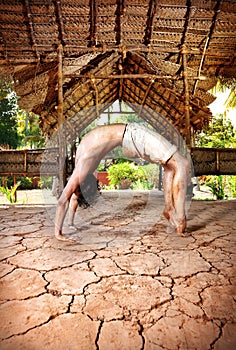 Grunge Yoga Chakrasana