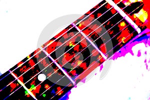 Grungey Frets On A Guitar