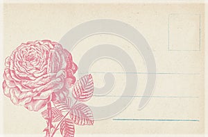 Grungy Antique Vintage Floral postcard Background