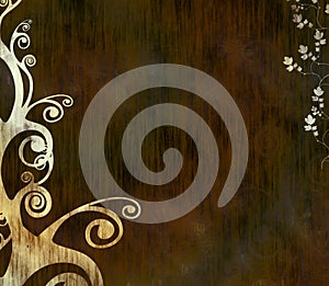 Grungy background with swirls