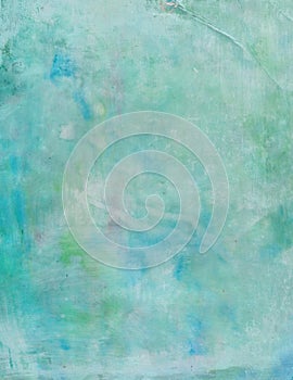 Grungy blue and green painted abstract background