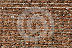 A grungy brick wall texture as background