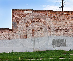 Grungy Brick Wall In Urban City