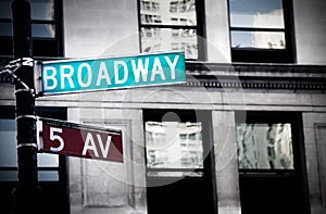 Grungy broadway sign