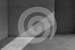 Grungy concrete wall and stone floor room as background