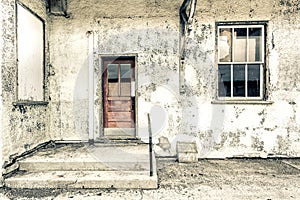 Grungy and decayed building