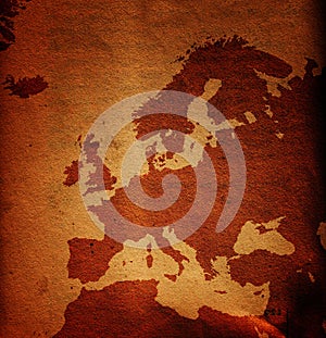 Grungy Europe map photo