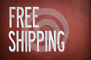 Grungy Free Shipping Sign