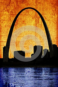 Grungy Gateway St. Louis Missouri Arch