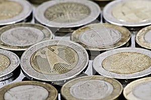 Grungy german euro coin