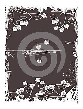 Grungy grape leaf background