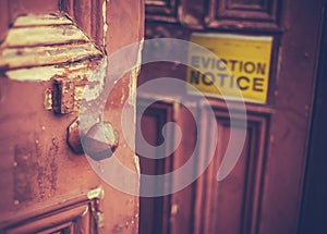 Eviction Notice On Door photo