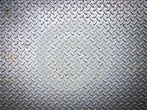 Grungy old weathered metal diamond plate