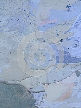 Grungy painted peeling wall industrial brick background