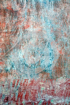 Grungy red roughcast wall