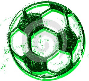 Grungy Soccer ball / football illustration, vector illustration