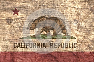 Grungy State Of California Flag