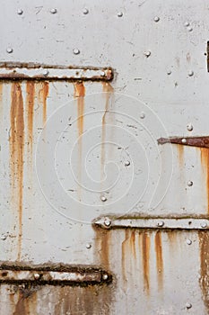 Grungy Steel Hatch Padlocked