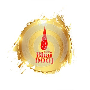 grungy style bhai dooj greeting card symbol of brother sister love