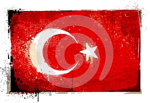 Grungy Turkey flag