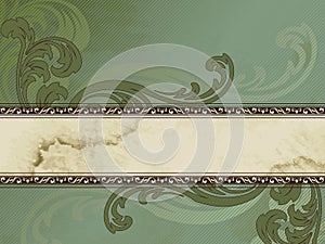 Grungy Victorian vintage banner, horizontal