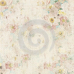 Grungy vintage floral background photo